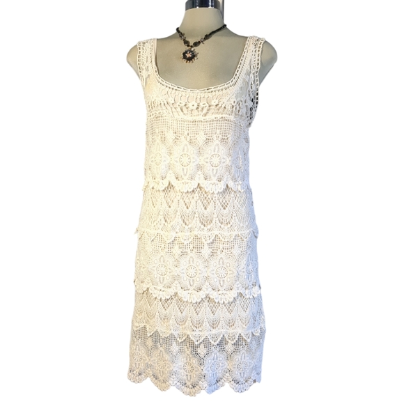 SOLITAIRE By Ravikhosla Ivory Lace Gorgeous  Dress Size S - Picture 4 of 16